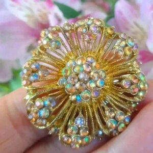 Gold borealis  brooche